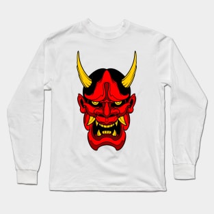 demon mask illustration Long Sleeve T-Shirt